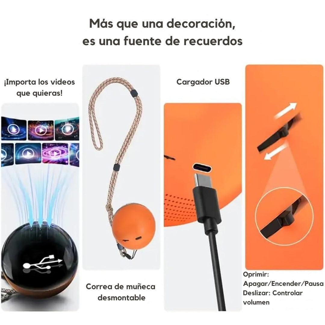 Esfera de video con recuerdos de bebé