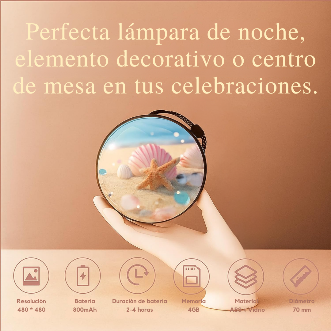 Esfera de video con recuerdos de bebé